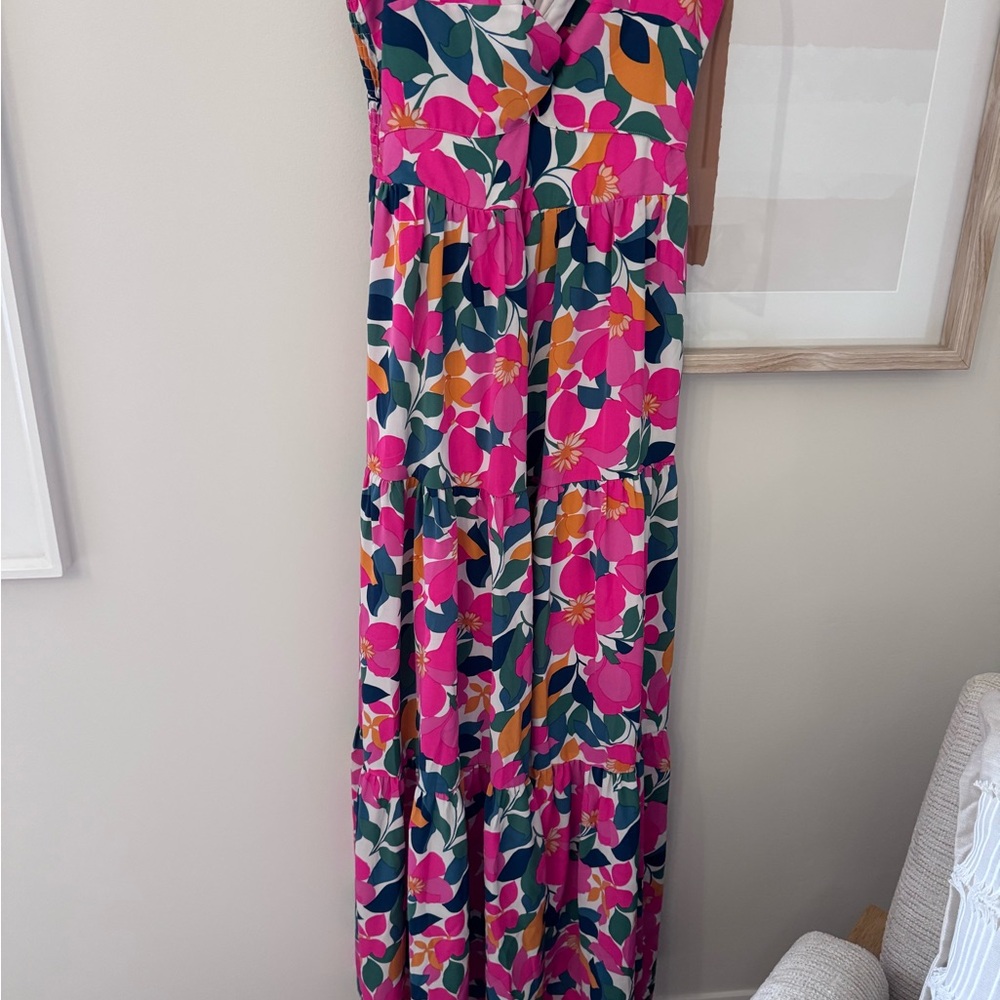 Entro Vibrant Multicolor Floral Dress
